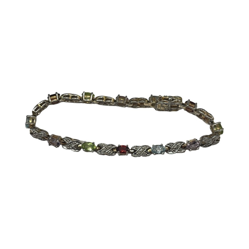 Elegant Multi-Color Gemstone Bracelet